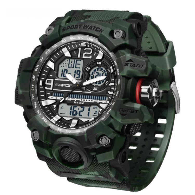 SANDA 3359 Orologio Outdoor Sportivo Camouflage - Waterproof, Elettronico, Multifunzionale
