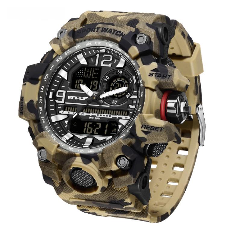 SANDA 3359 Orologio Outdoor Sportivo Camouflage - Waterproof, Elettronico, Multifunzionale