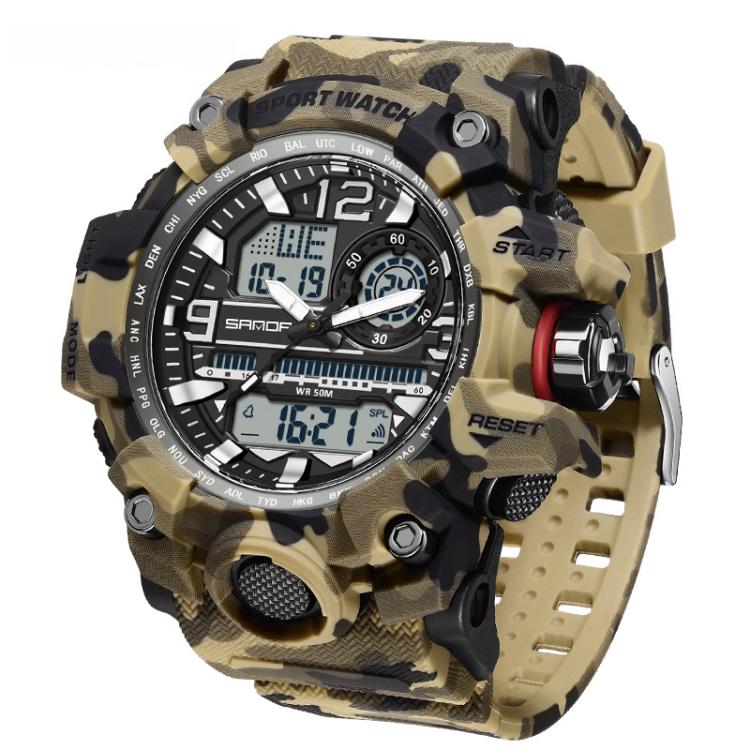 SANDA 3359 Orologio Outdoor Sportivo Camouflage - Waterproof, Elettronico, Multifunzionale