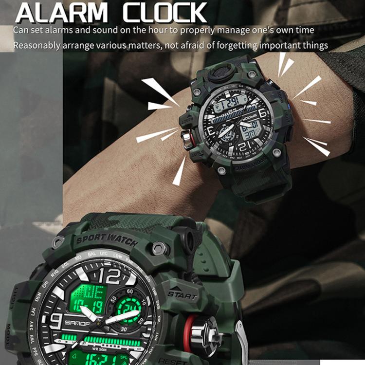 SANDA 3359 Orologio Outdoor Sportivo Camouflage - Waterproof, Elettronico, Multifunzionale