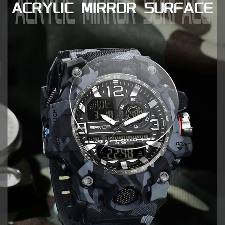 SANDA 3359 Orologio Outdoor Sportivo Camouflage - Waterproof, Elettronico, Multifunzionale