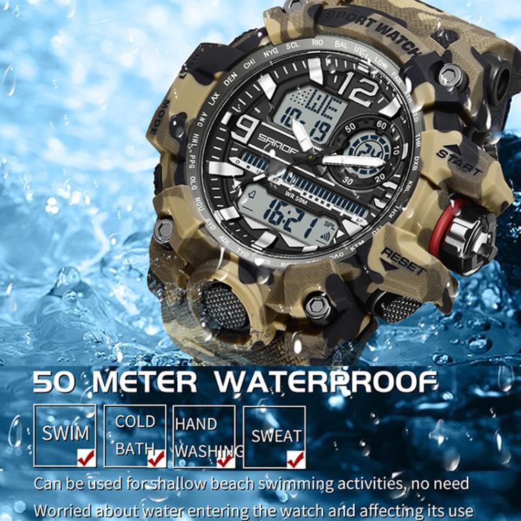 SANDA 3359 Orologio Outdoor Sportivo Camouflage - Waterproof, Elettronico, Multifunzionale