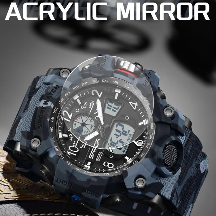 SANDA 3358 Camouflage Series Orologio Sportivo da Uomo - Waterproof, Allarme, Display Elettronico