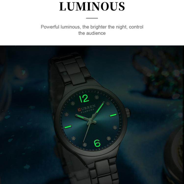 Orologio da Donna Curren Casual in Acciaio Inossidabile con Movimento al Quarzo, Quadrante Luminoso, Impermeabile 30M, Vetro Antigraffio, Elegante e Resistente
