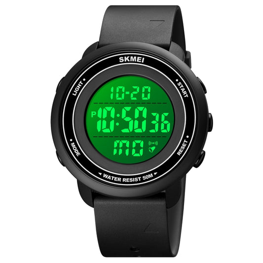 SKMEI 1736 Orologio elettronico luminoso con display digitale a LED con quadrante rotondo triplicato