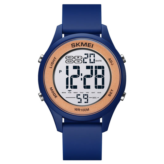 SKMEI 1758 Orologio elettronico con cinturino in silicone luminoso con display digitale a LED multifunzionale