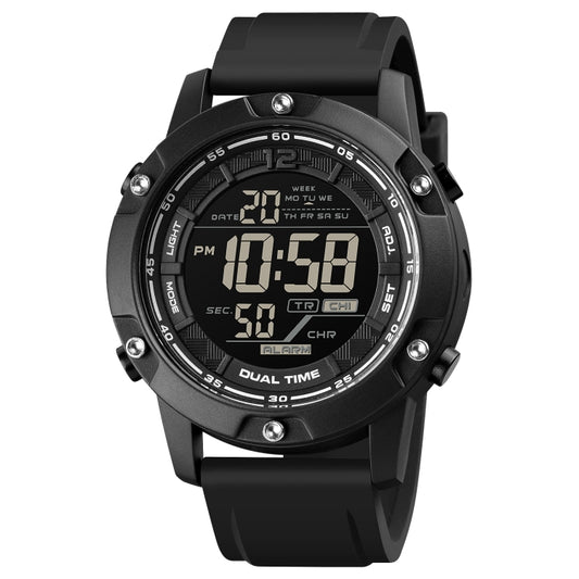 SKMEI 1762 Orologio elettronico luminoso impermeabile con display digitale doppio LED rotondo triplo, SKMEI 1762