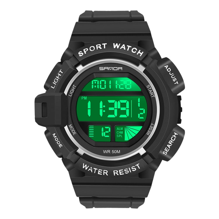 SANDA 2106 LED Display Digitale Sveglia Luminosa Orologio Sportivo da Uomo per Sport all'Aria Aperta