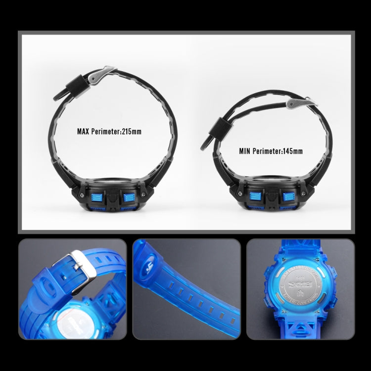 SKMEI 1451 Cronometro digitale a LED Cronografo Orologio elettronico sportivo per bambini luminoso, 1451(Transparent Pink Blue), 1451(Transparent Purple), 1451(Transparent Sky Blue), 1451(Transparent Rose Red), 1451(White Shell Blue Circle)������������...