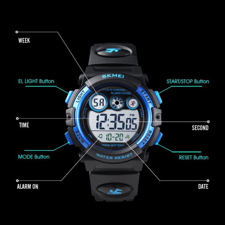 SKMEI 1451 Cronometro digitale a LED Cronografo Orologio elettronico sportivo per bambini luminoso, 1451(Transparent Pink Blue), 1451(Transparent Purple), 1451(Transparent Sky Blue), 1451(Transparent Rose Red), 1451(White Shell Blue Circle)������������...