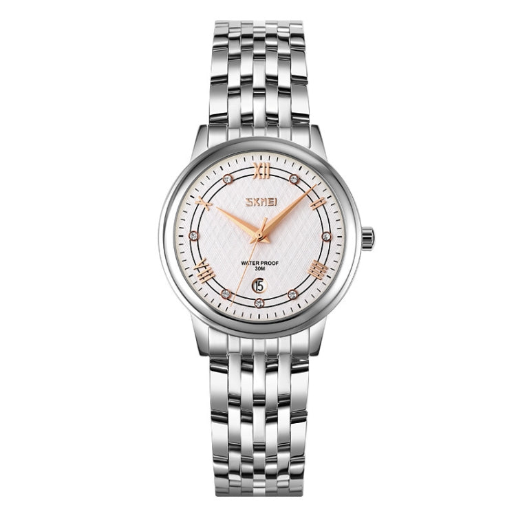 Orologio al quarzo impermeabile con cinturino con fibbia in acciaio inossidabile SKMEI 9272, Man, Women