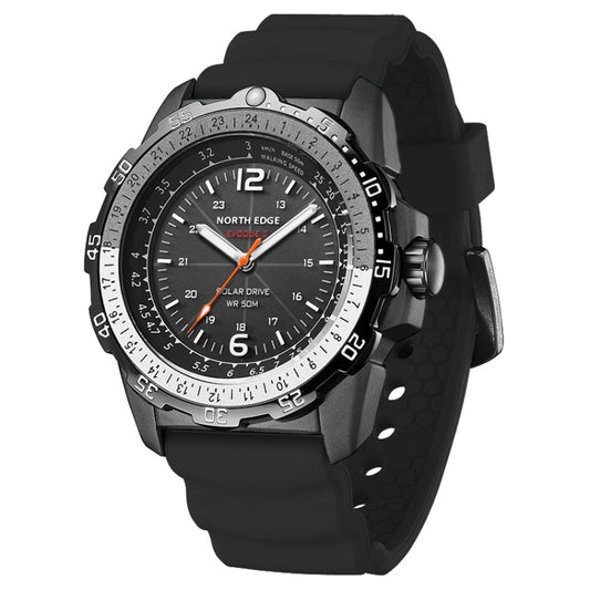 Orologio Solare Impermeabile con Cinturino in Silicone e Movimento a Energia Luminosa – Acciaio Inossidabile 304, Batteria a Lunga Durata