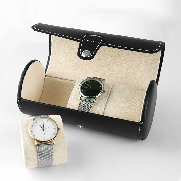 Custodia Protettiva per Orologi da Viaggio in Pelle PU - Scatola Portatile per 3 Orologi, Morbida e Compatta