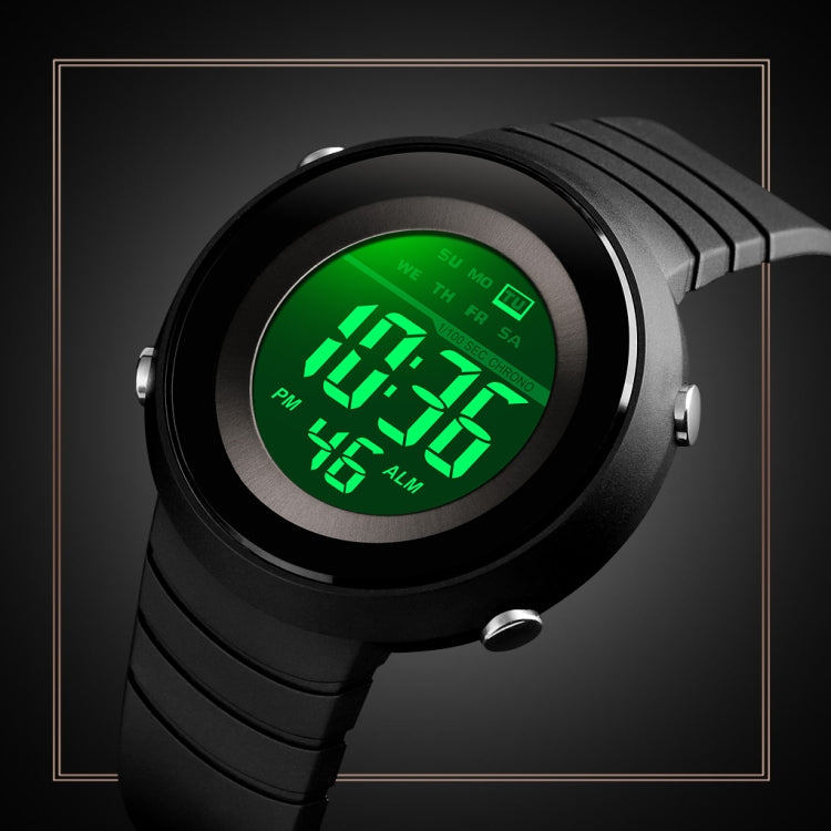 SKMEI 1497 Sveglia con orologio elettronico con display singolo retroilluminato moda semplice