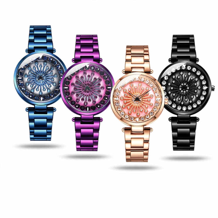 SANDA 1017 Lady Watch All Over The Sky Star Orologio girevole a 360 gradi Orologio da donna con cinturino in acciaio con diamanti