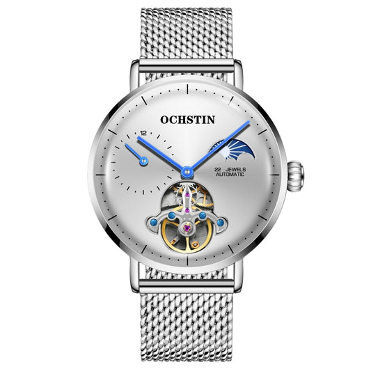 OCHSTIN 6121 - Orologio Meccanico Uomo con Tourbillon, Fasi Lunari, Ora Mondiale e Impermeabilità 30m - Stile Tempo Libero, 42mm