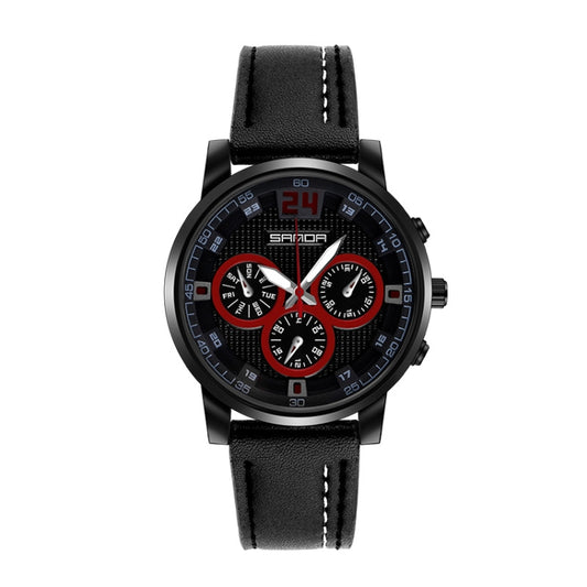 Orologio SANDA 5009 da Uomo con Cinturino in Pelle e Acciaio Inossidabile, Impermeabile Fino a 30 Metri