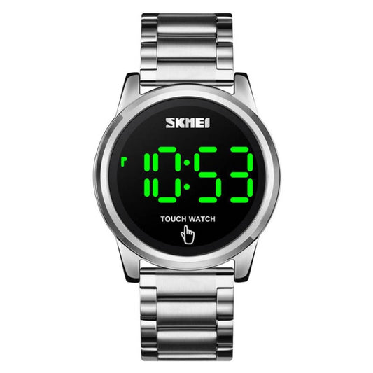 SKMEI 1684 Orologio elettronico da uomo con cintura sportiva in acciaio versatile alla moda, Steel Belt Silver, Steel Belt Rose Gold, Steel Belt Gold, Steel Belt Black