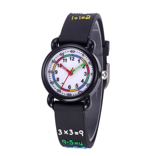 JNEW A335-20093 Calcoli matematici 3D per bambini Orologio da cartone animato impermeabile, JNEW A335-20093