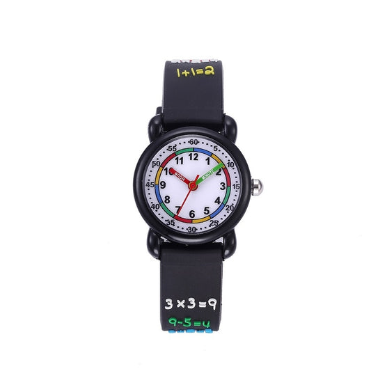 JNEW A335-20093 Calcoli matematici 3D per bambini Orologio da cartone animato impermeabile, JNEW A335-20093