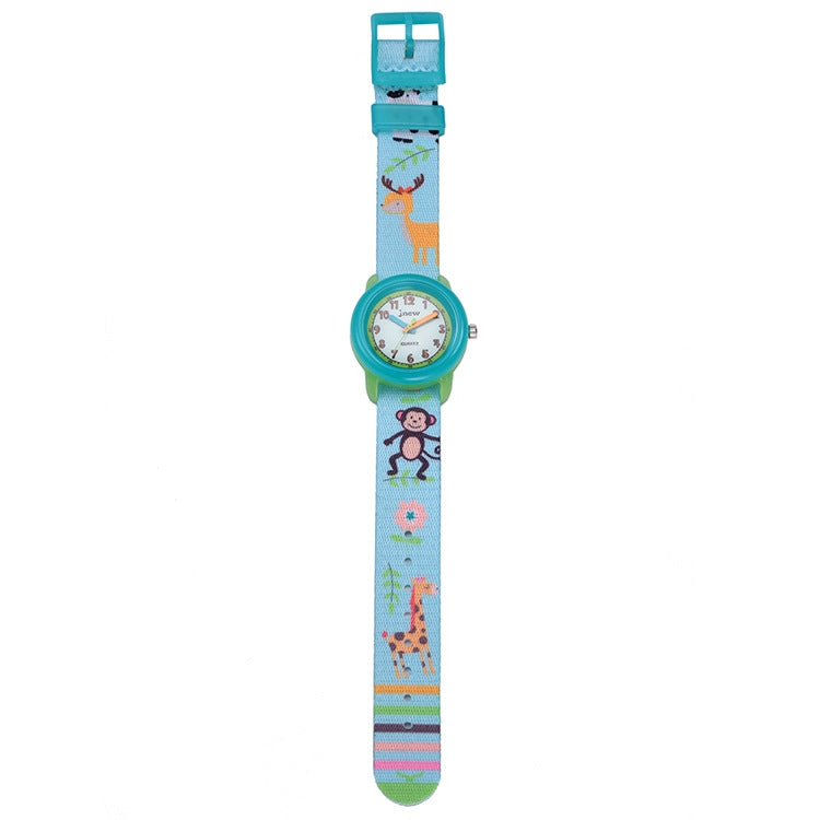 JNEW A369-86313 Orologio al quarzo con nastro impermeabile per cognizione del tempo dei cartoni animati per bambini, JNEW A369-86313