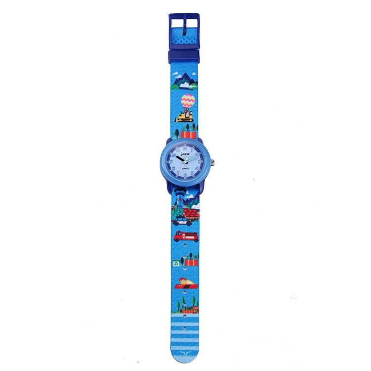 JNEW A369-86370 Orologio al quarzo con nastro cognitivo tempo impermeabile per bambini, JNEW A369-86370