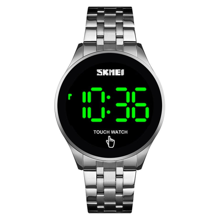 SKMEI 1579 Orologio elettronico semplice in acciaio inossidabile luminoso a LED con touch screen, Black, Gold, Rose Gold, Silver