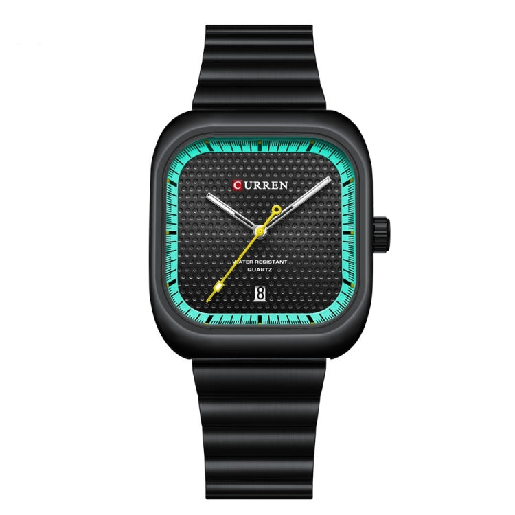 Curren 8460 Orologio al Quarzo da Uomo Casual con Cinturino a Rete - Quadrante Quadrato e Resistente all'Acqua