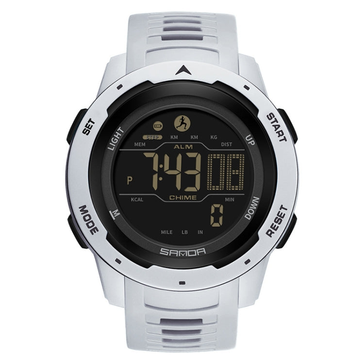 Orologio Digitale Impermeabile SANDA con Contapassi, Quadrante Multifunzionale, Display FSTN e Cinturino TPU, Resistente fino a 50 Metri