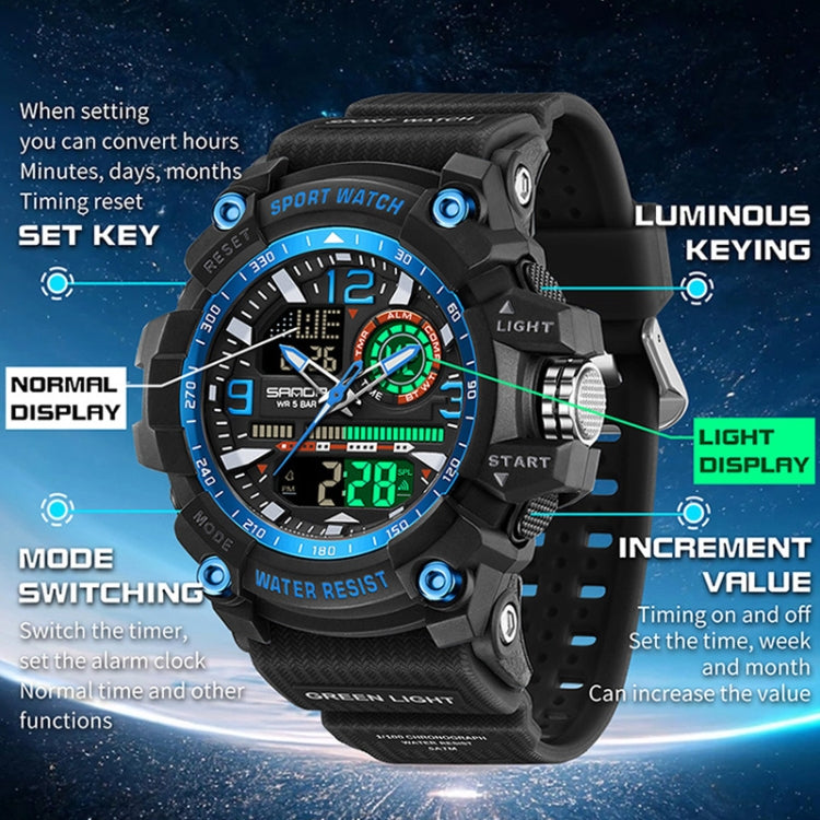 Orologio Elettronico SANDA con Quadrante Grande - Orologio Sportivo Multifunzionale per Esterni, Impermeabile e Resistente